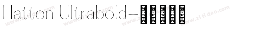 Hatton Ultrabold字体转换